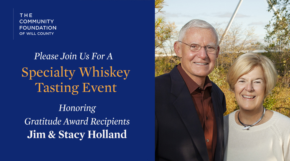 Specialty Whiskey Tasting Event Honoring Gratitude Award Recipients Jim and Stacey Holland