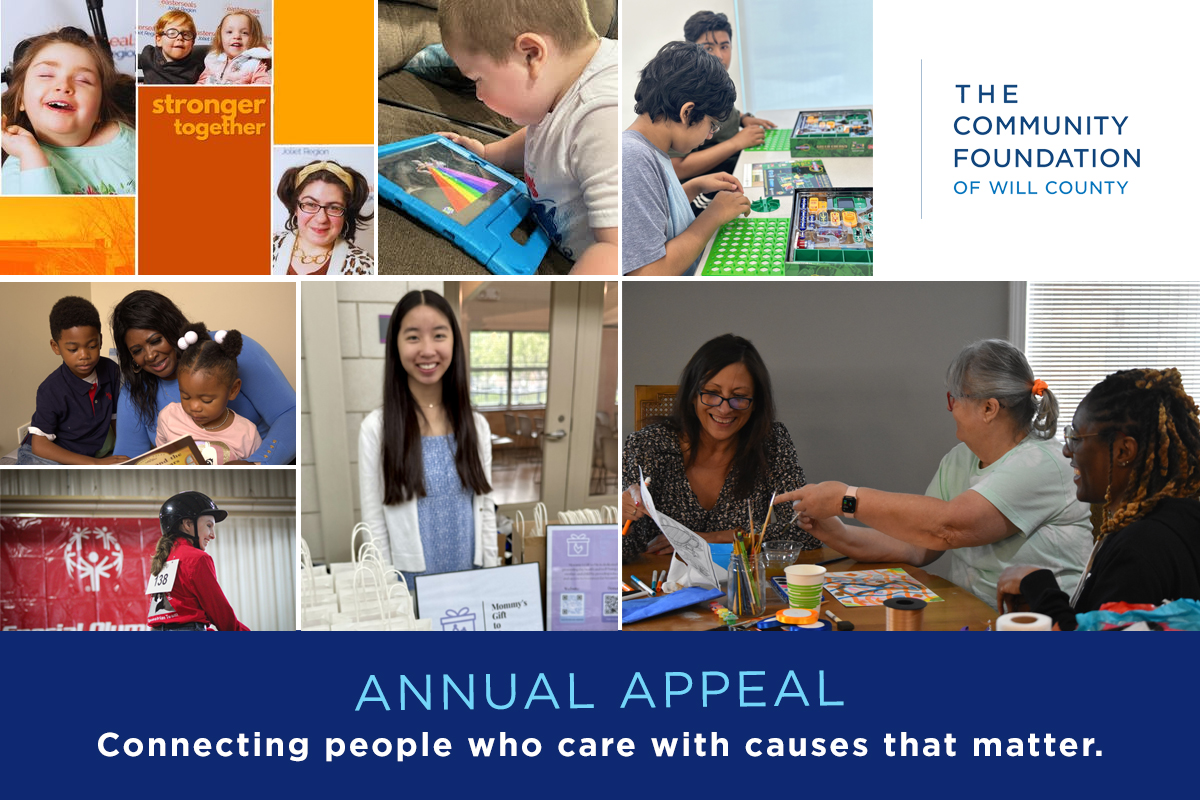 photo collage with text Annual Appeal